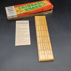 Vintage Milton Bradley Cribbage Board Game Springfield MA Boxed